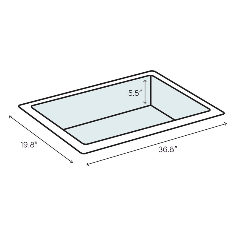 Ronbow Evin 19.8'' Ceramic Rectangular DropIn Bathroom Sink with